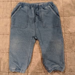 Zara toddler jean pants w/sweatshirt material
